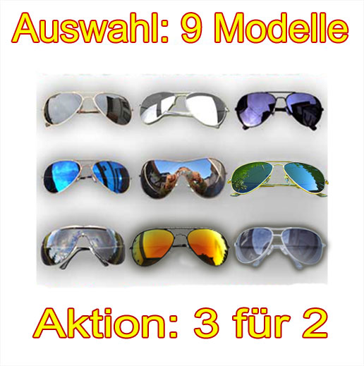 »Pornobrille Sonnenbrille Fashion UV 400 Brille Pilotenbrille Auswahl«